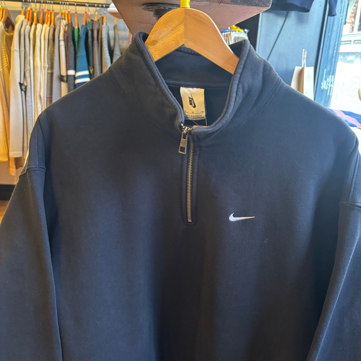 Nike NRG Solo Swoosh Quarter Zip Jumper Black (Medium)