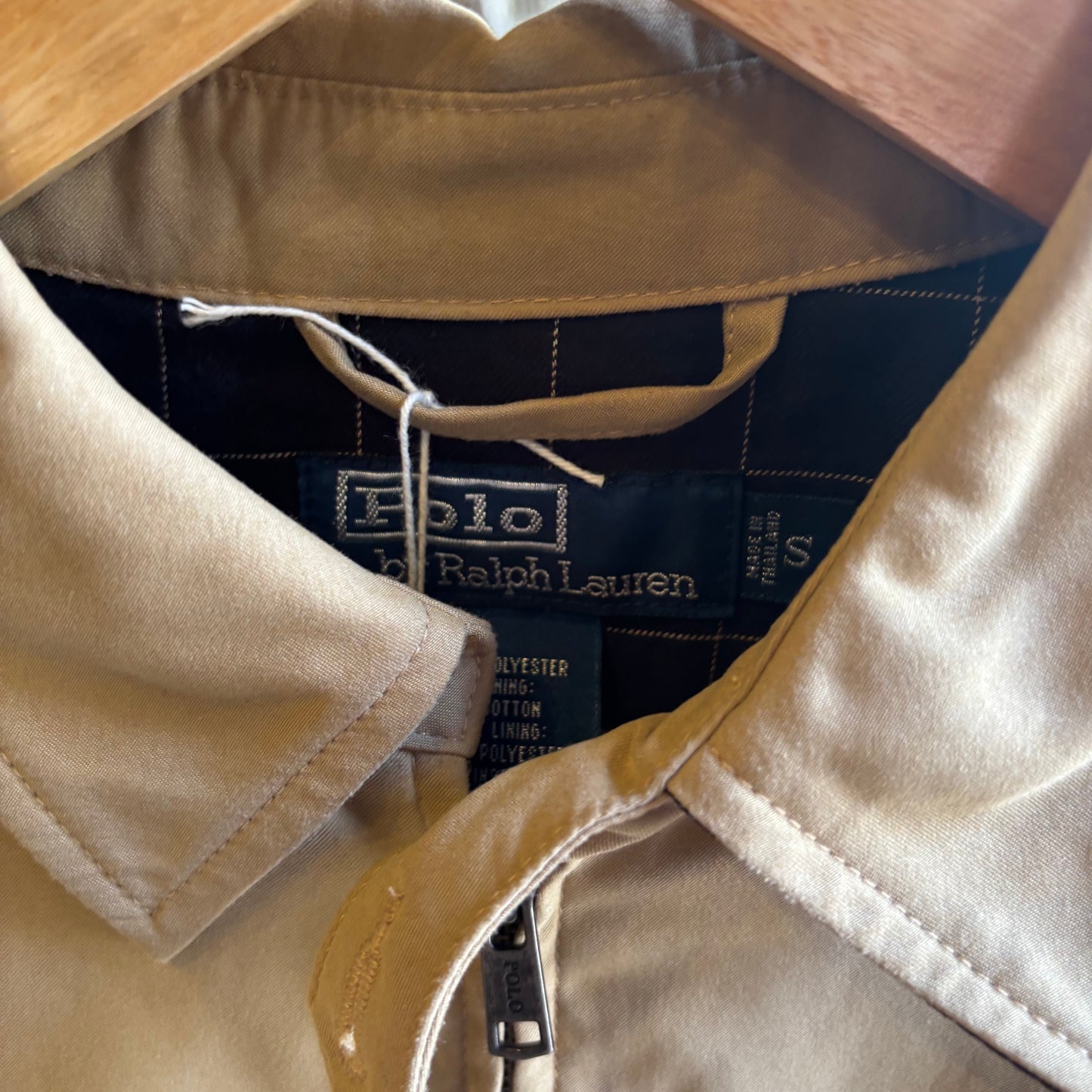 Ralph Lauren Bi Swing Harrington Zip Jacket Beige (Small)
