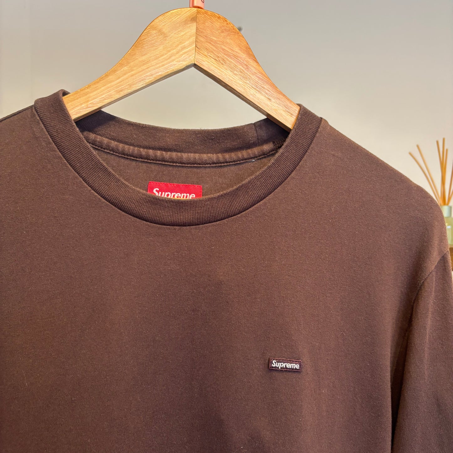 Supreme Small Box Logo Longsleeve T-Shirt Brown (Small)