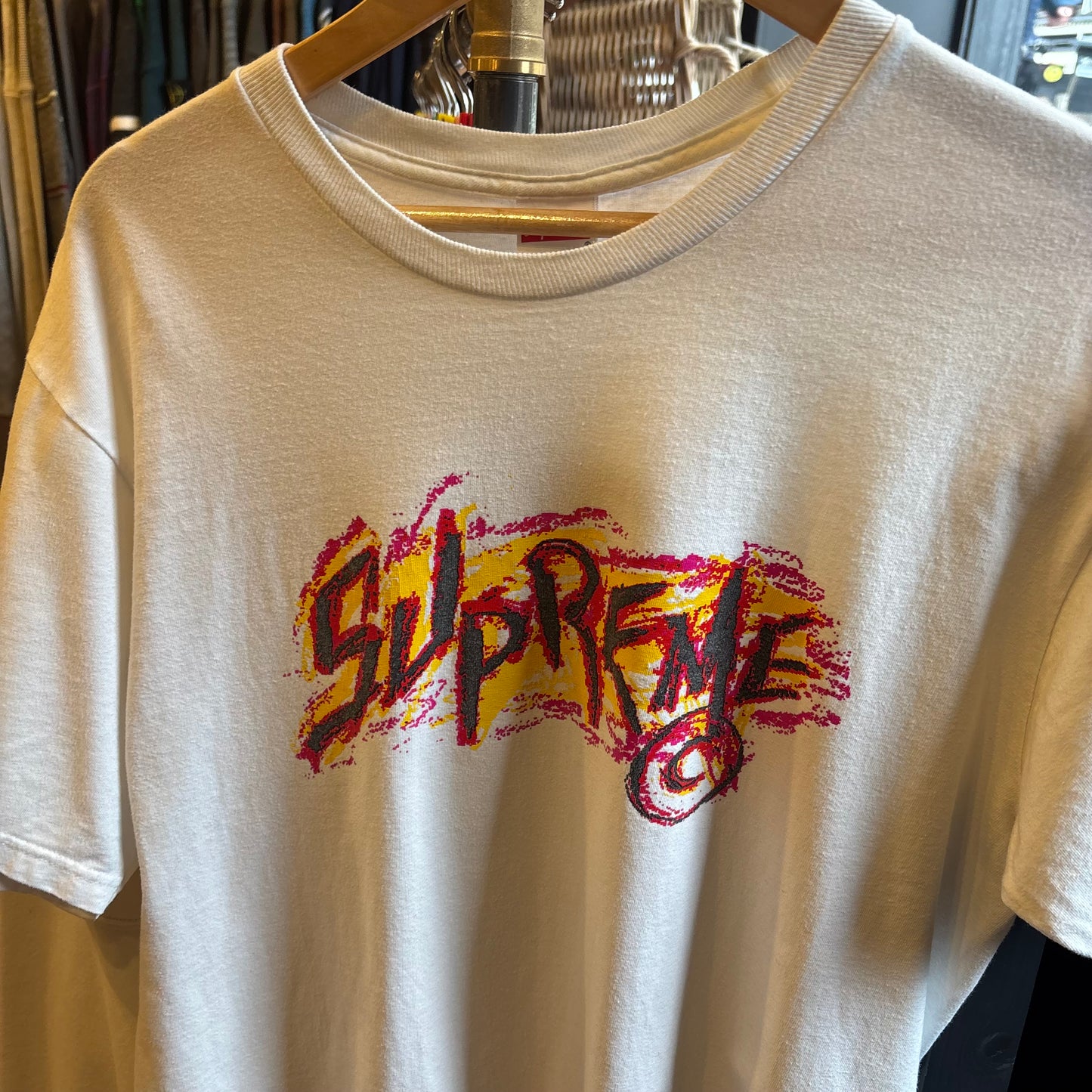 Supreme FW20 Scratch Print T-Shirt White (Large)