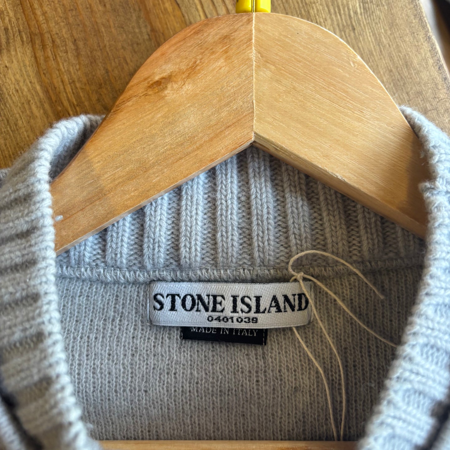 Stone Island S/S 2004 Compass Logo Knit Grey (Medium)