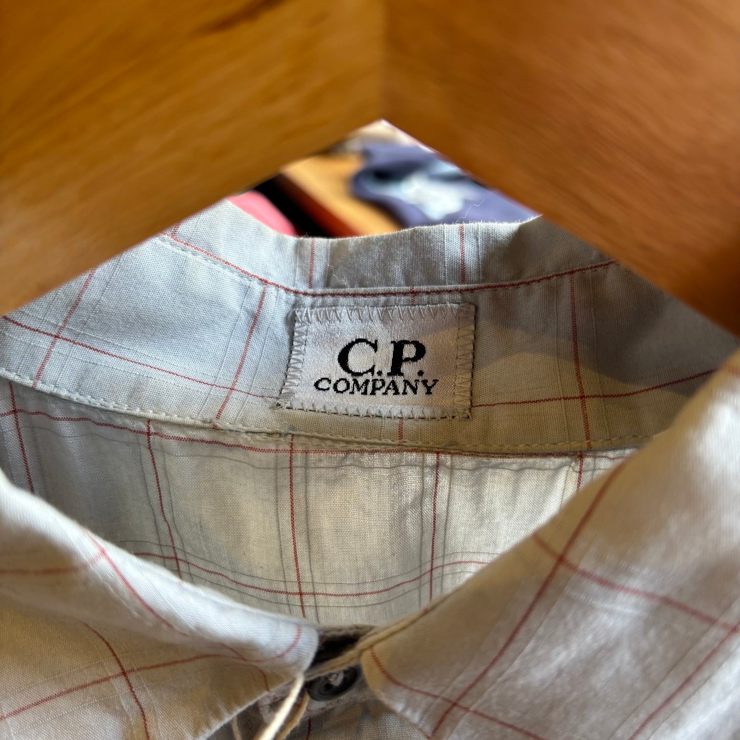 CP Company S/S 2002 Plaid Button Shirt Grey (Medium)