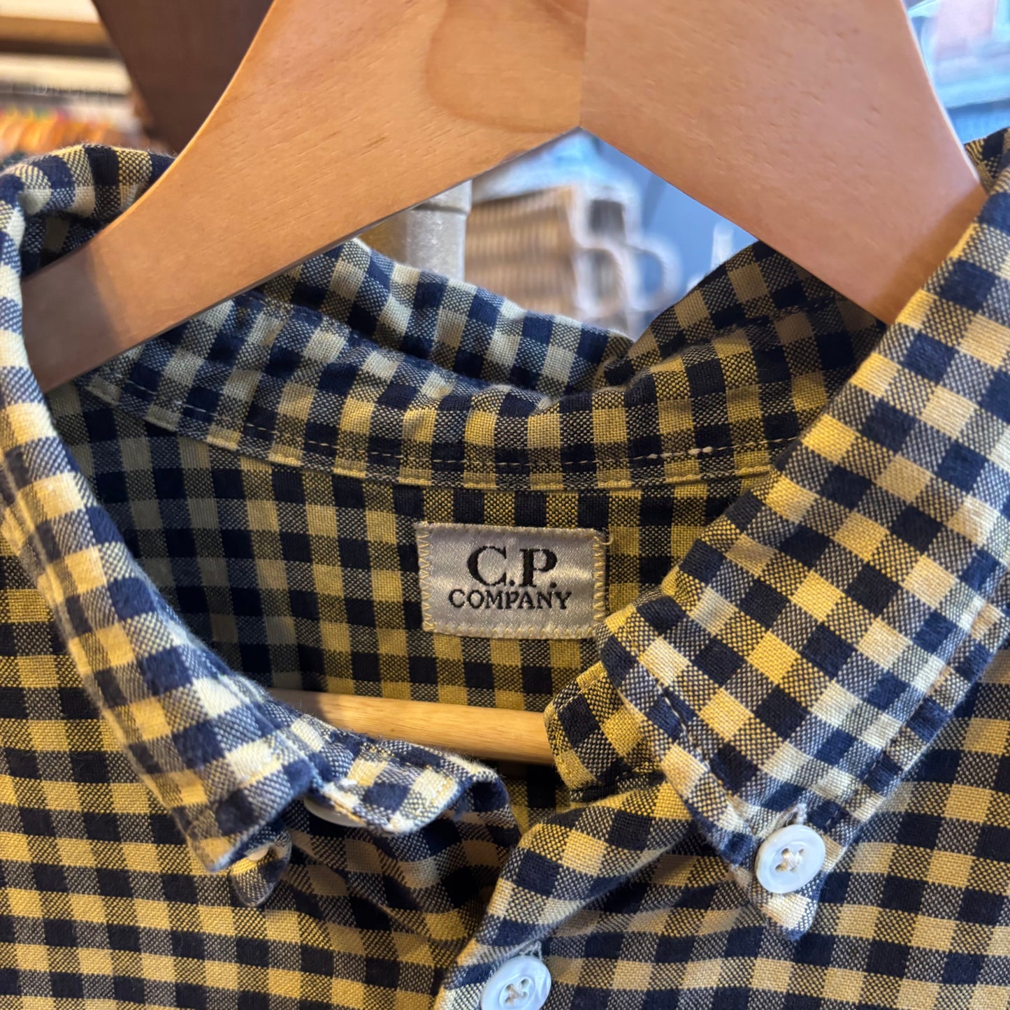 CP Company A/W 1994 Plaid Button Shirt Yellow/ Black (Medium)