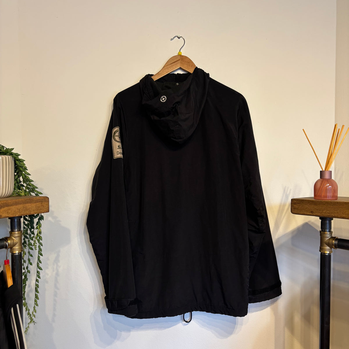 Stone Island Denims 2000s Full Zip Hooded Jacket Black (Large)