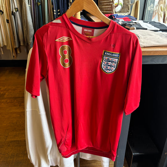 England Umbro 2006/08 Lampard Away Shirt Red (Medium)