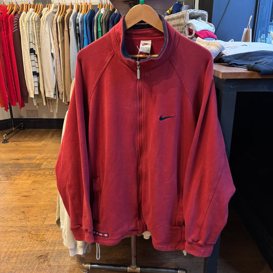 Nike 90s Swoosh Full Zip Jumper Red (XL)