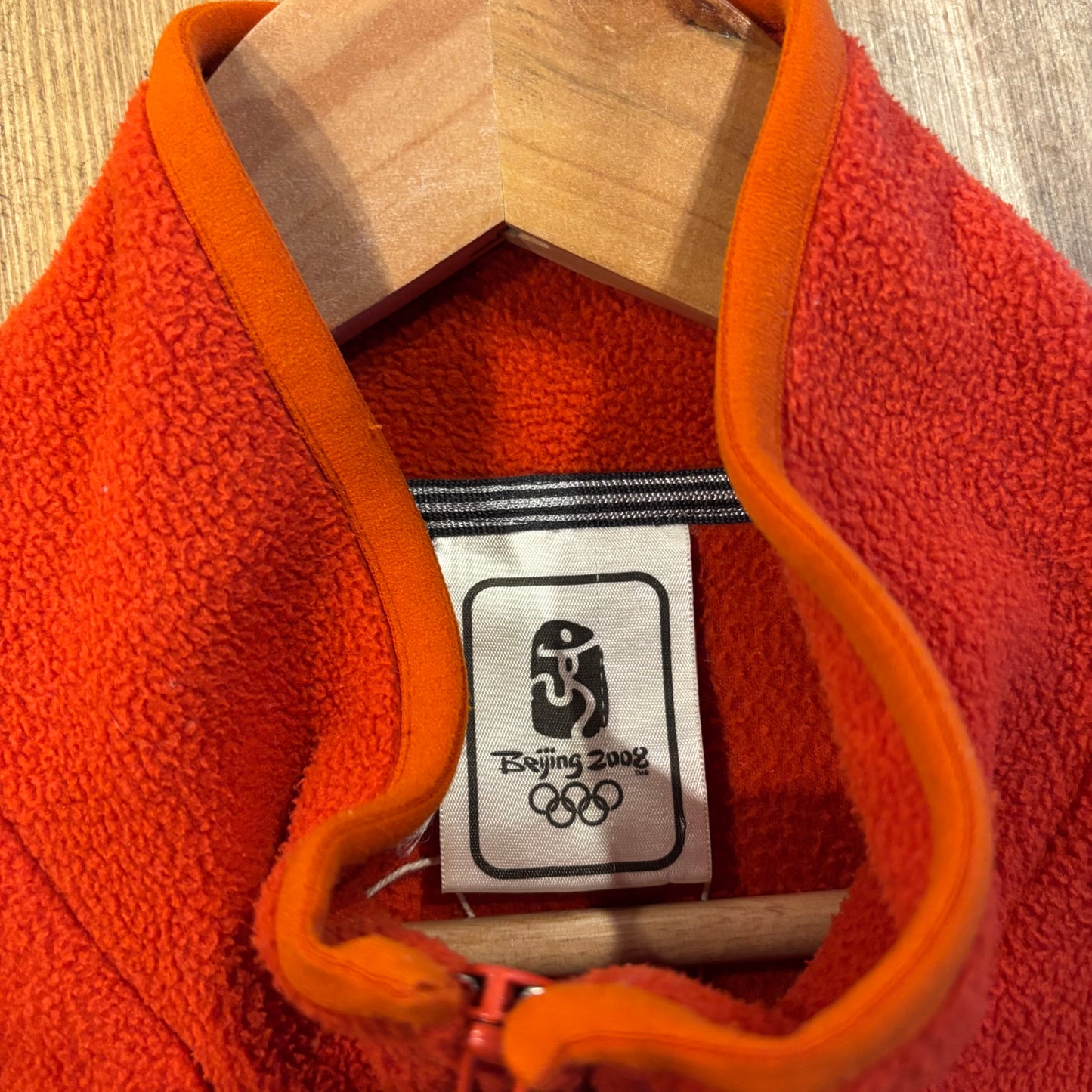Adidas Beijing Olympics 2008 Full Zip Fleece Orange (Large)