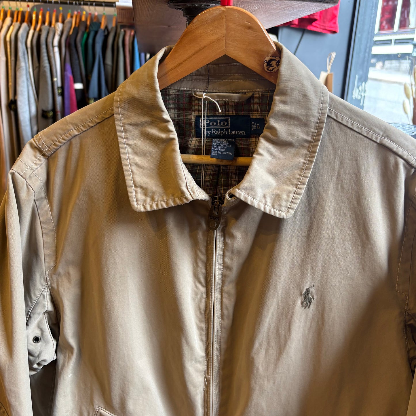 Ralph Lauren Zip Up Jacket Beige (Large)