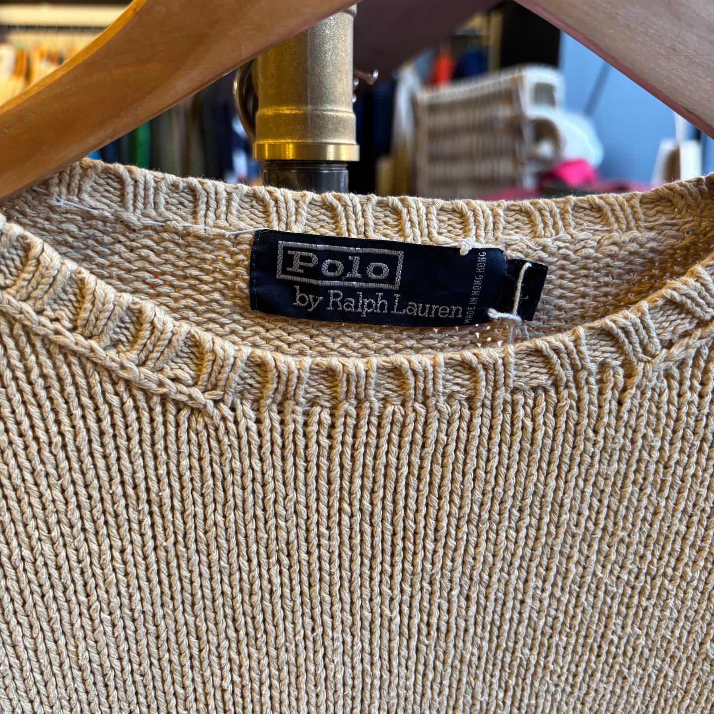 Ralph Lauren Pullover Knit Jumper Beige (Large)