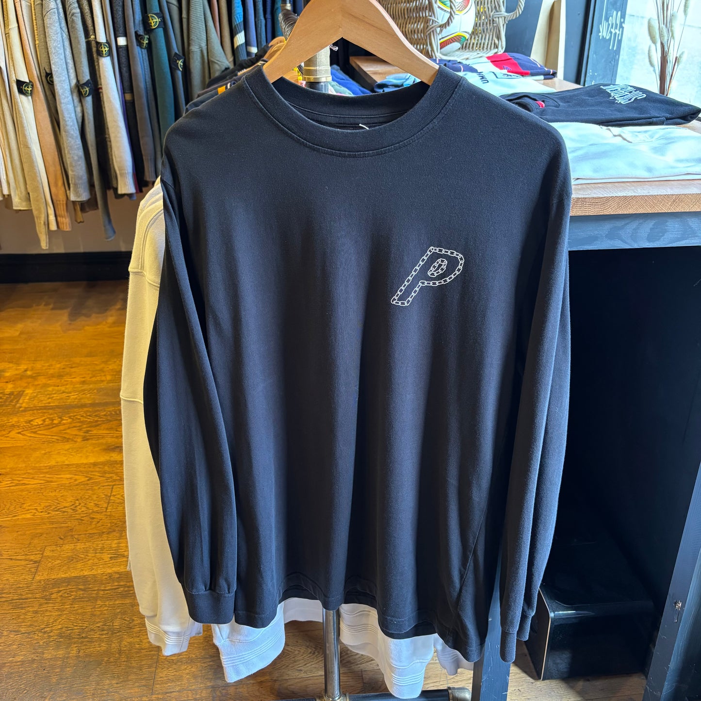 Palace FW18 P Link Longsleeve T-Shirt Black (Medium)