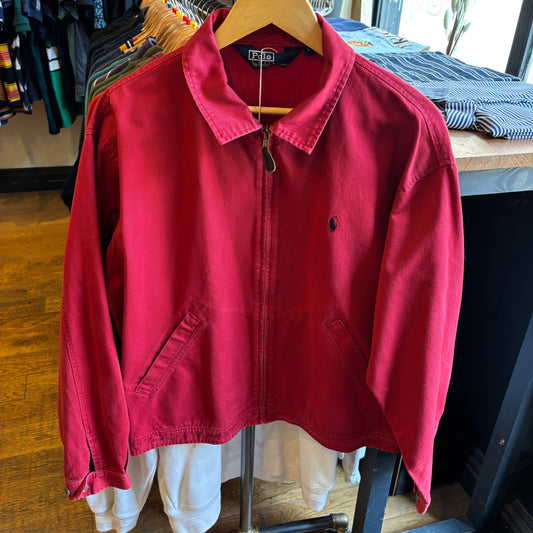 Ralph Lauren Harrington Zip Up Jacket Red (Large)