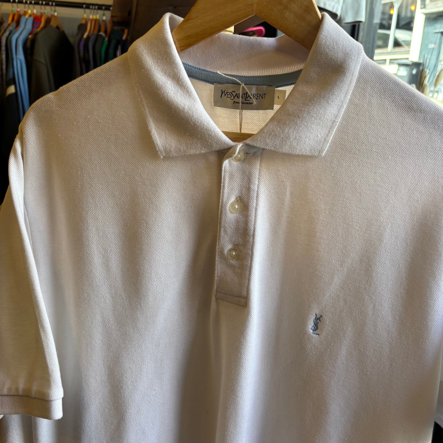 Yves Saint Laurent Polo Shirt White (Large)