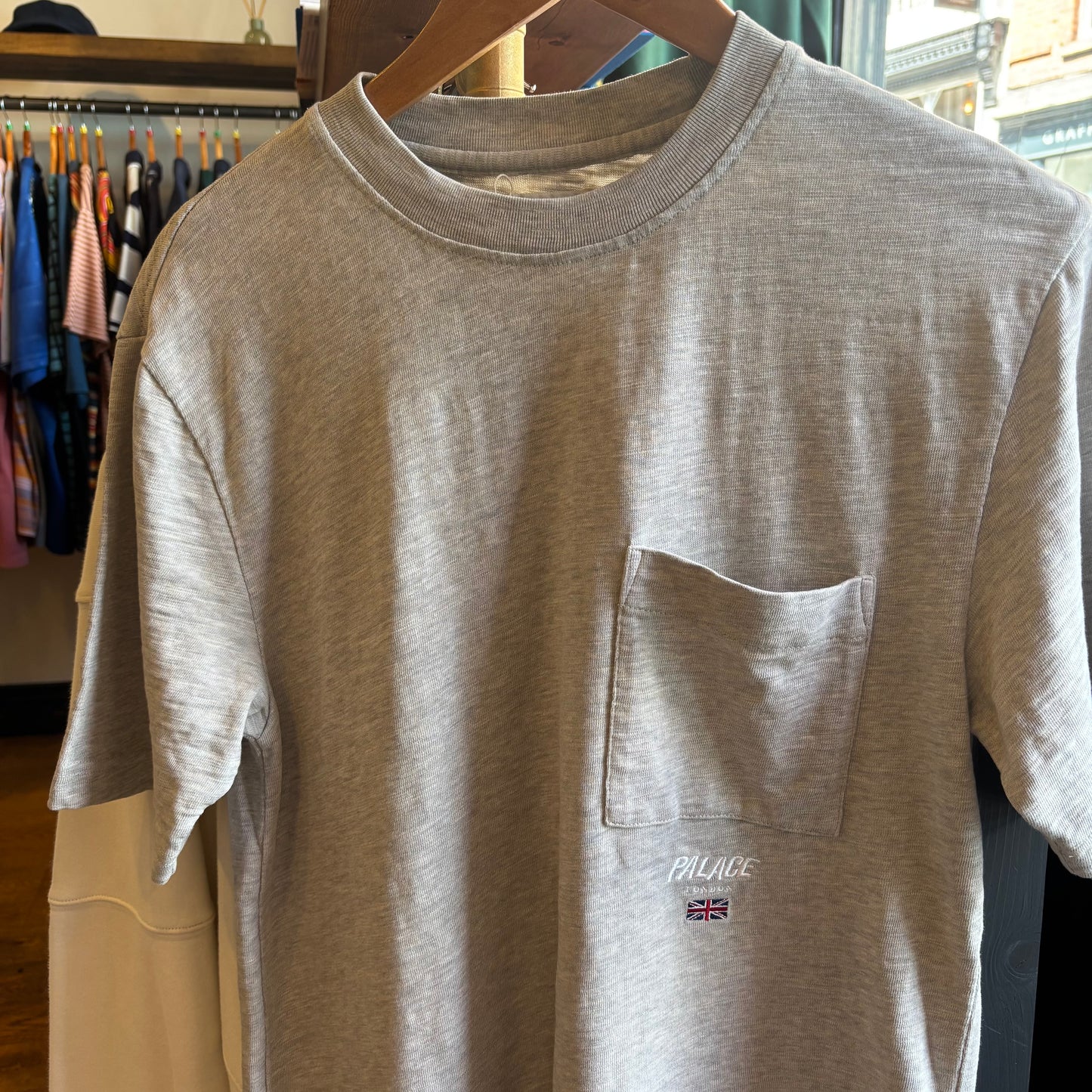 Palace FW22 Slub Square Pocket T-Shirt Grey (Small)