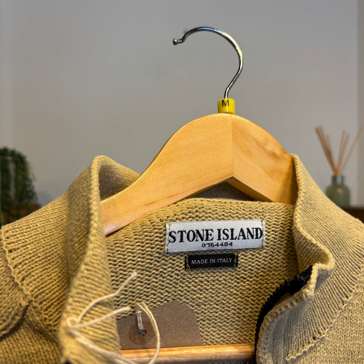 Stone Island S/S 2004 Full Zip Taper Knit Beige (XL)