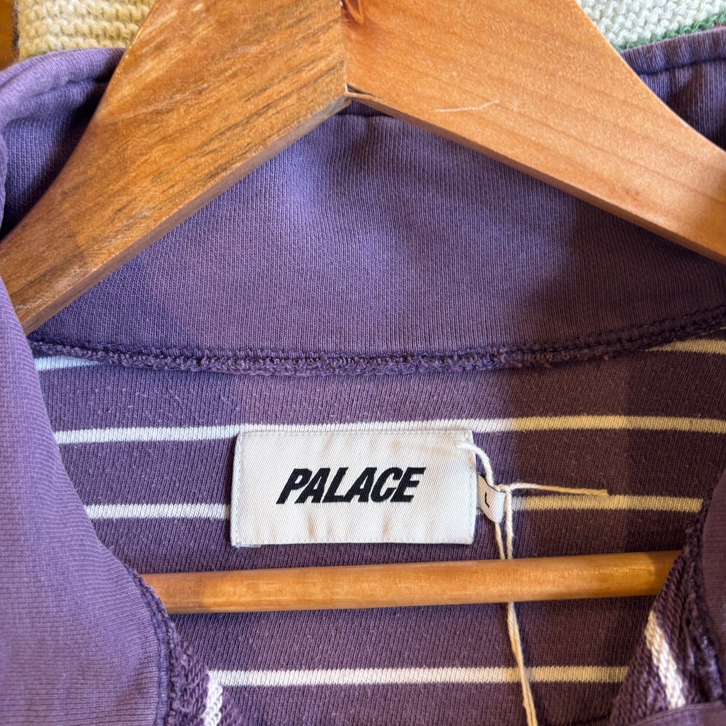 Palace SS19 PJ Popper Neck Sweatshirt Grape (Large)