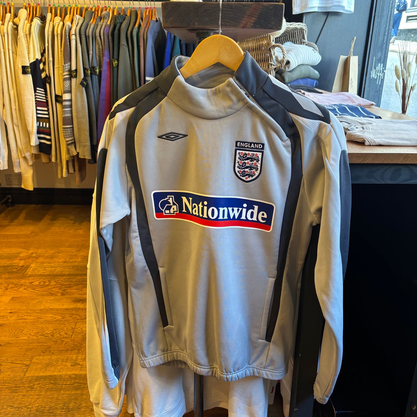 England Umbro 2007/09 Training Drill Top Grey (XS)