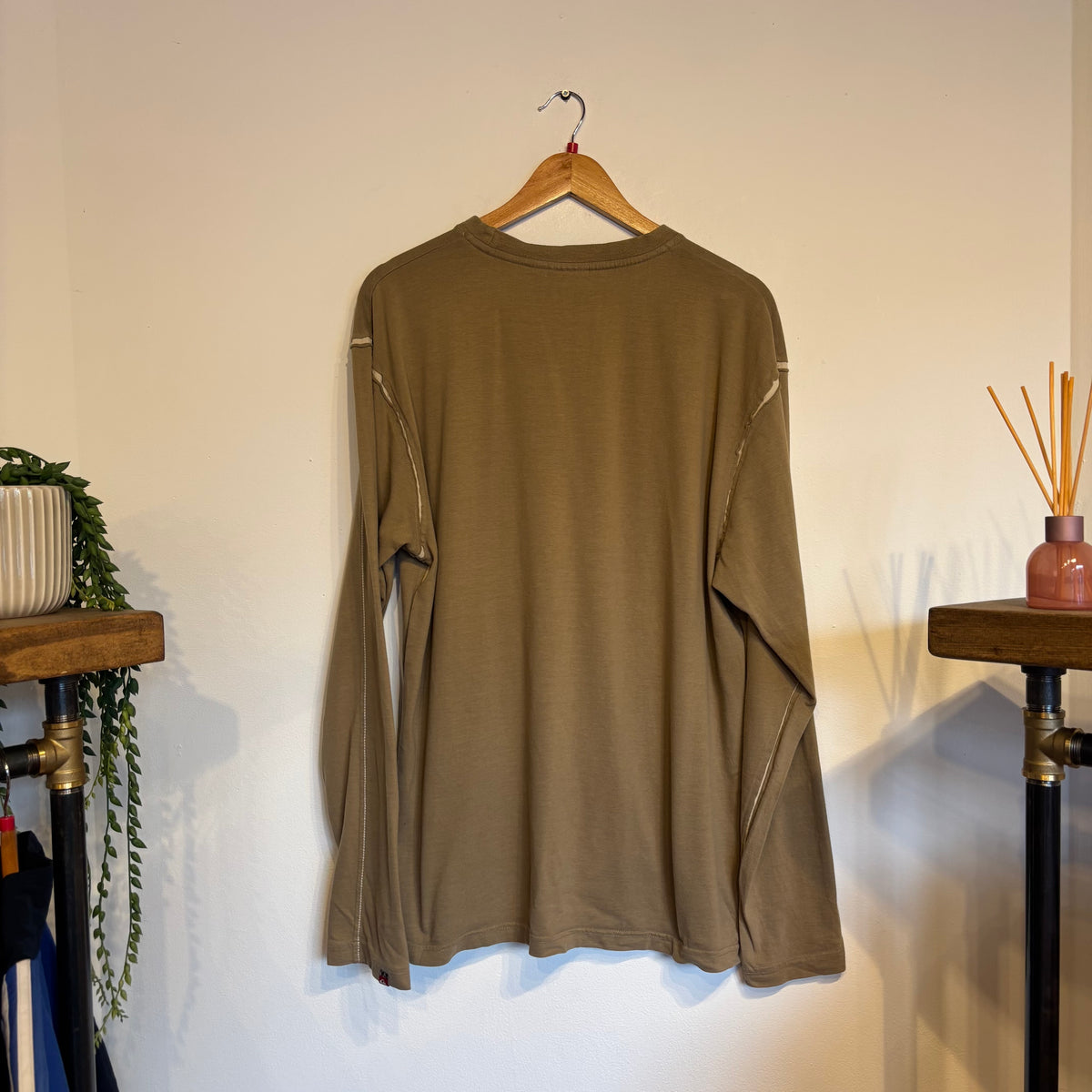 Quiksilver Two Tone Longsleeve T-Shirt Brown (Large)