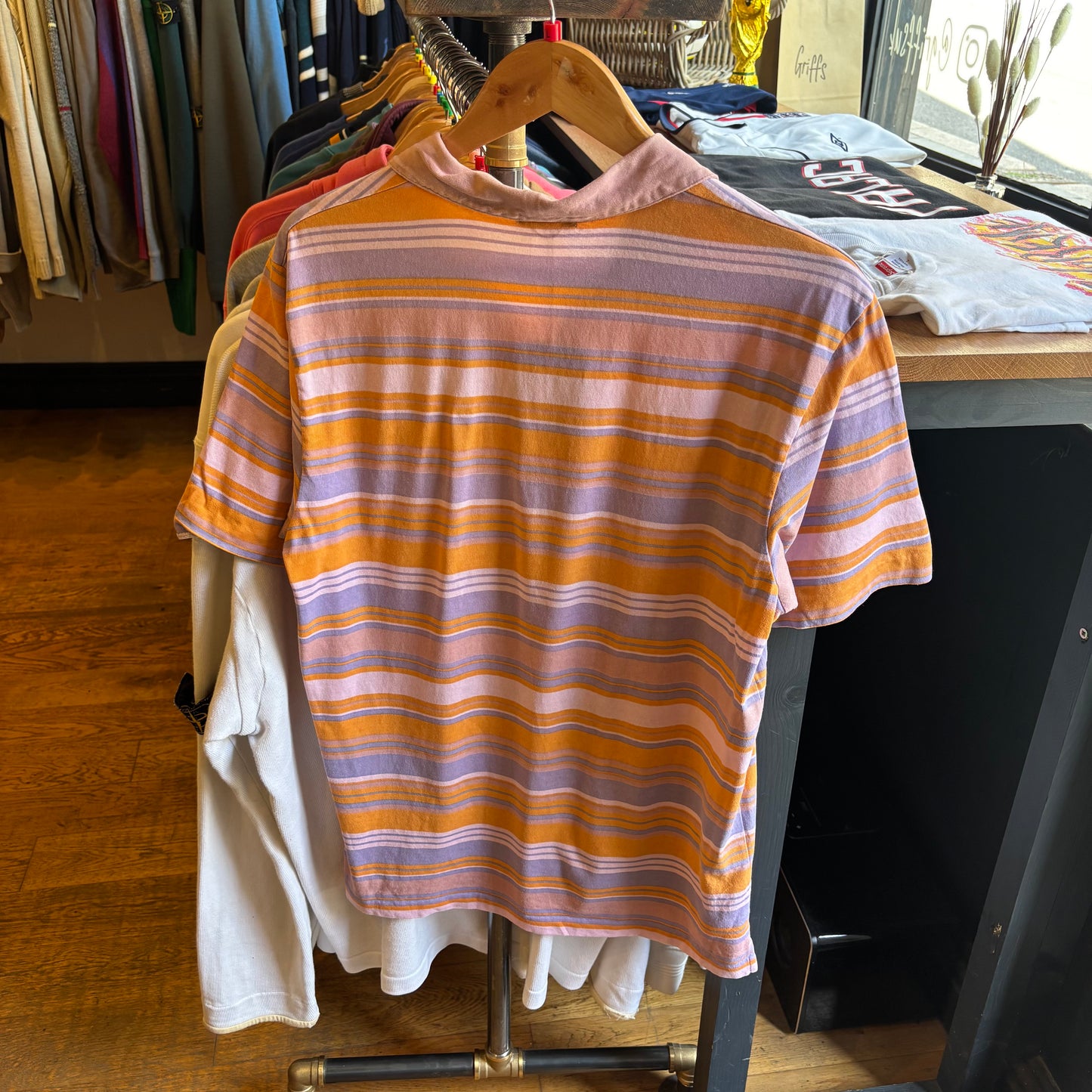 Stone Island Denims S/S 2006 Stripe Polo Shirt Multi (Large)