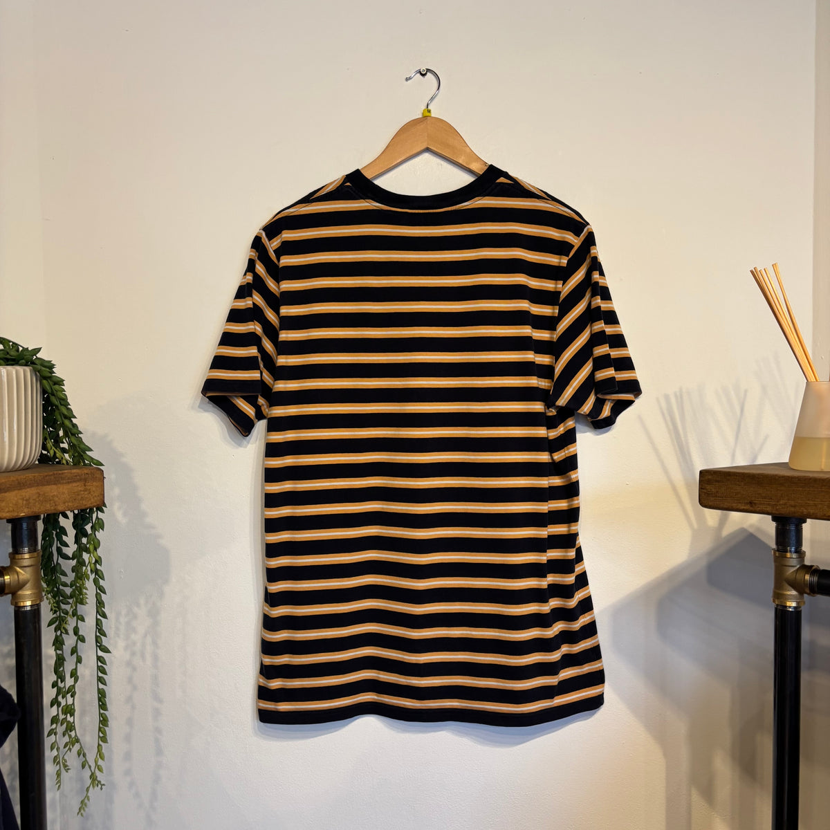 Carhartt Oakland Stripe T-Shirt Black/ Yellow (Medium)