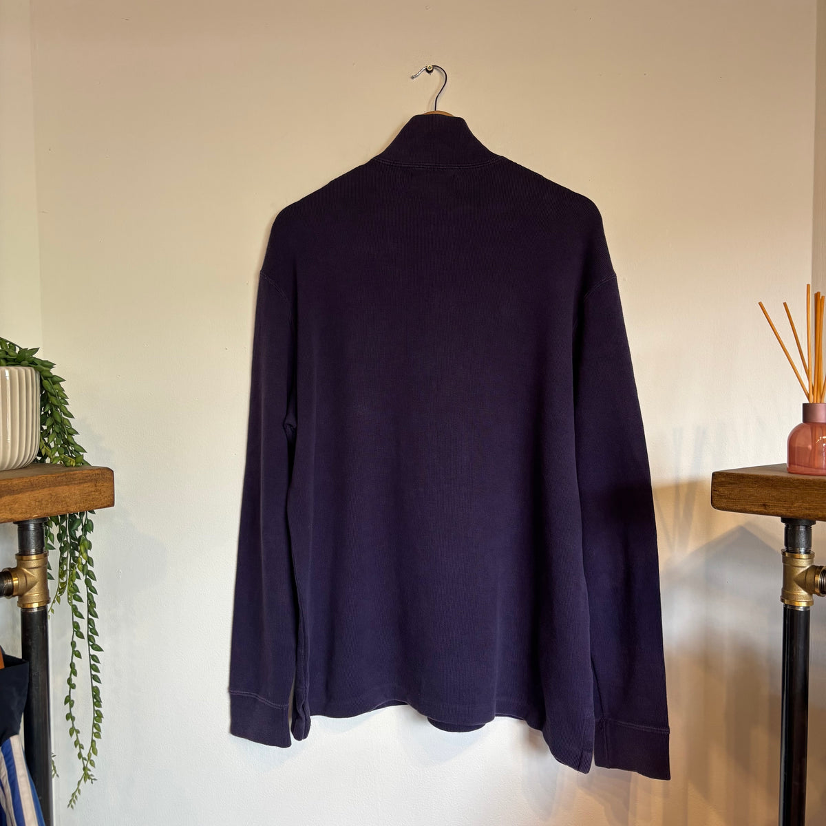 Ralph Lauren Quarter Zip Jumper Purple (Large)