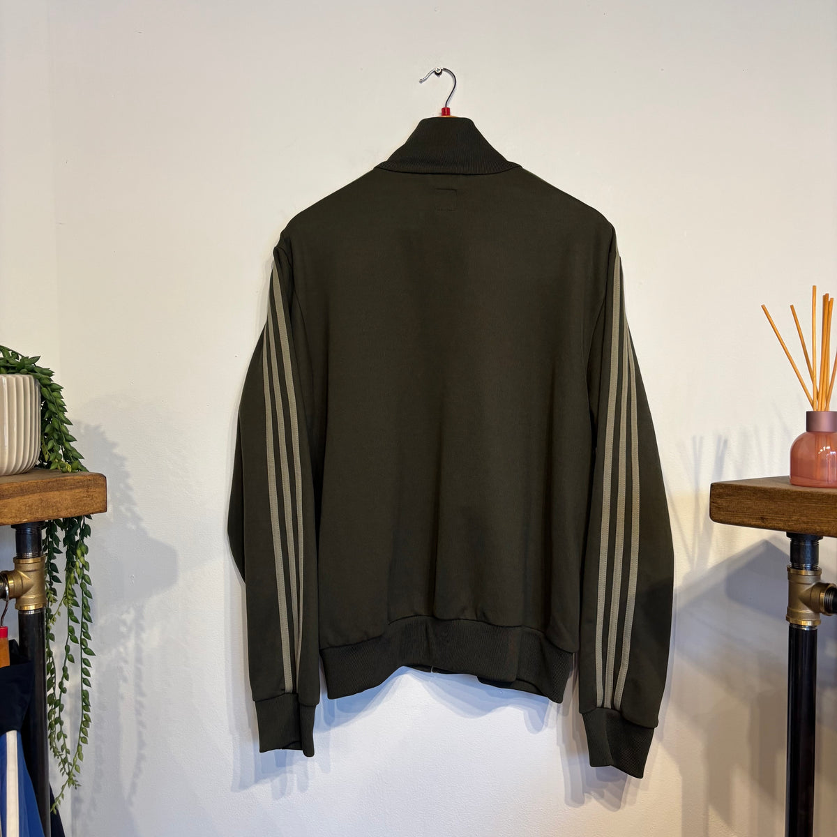 Adidas Zip Up Track Jacket Brown (Large)
