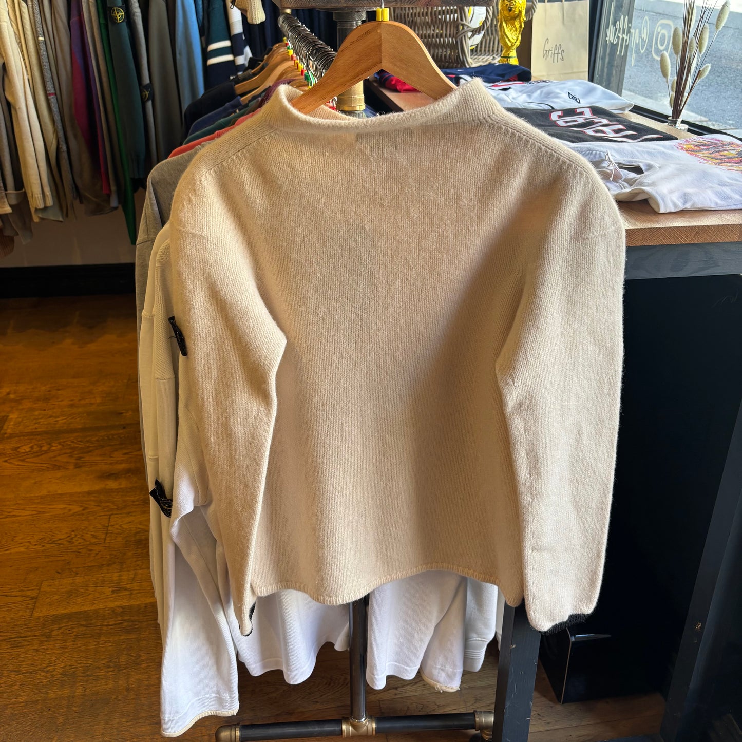 Stone Island A/W 2004 Pullover Knit Jumper Cream (Medium)