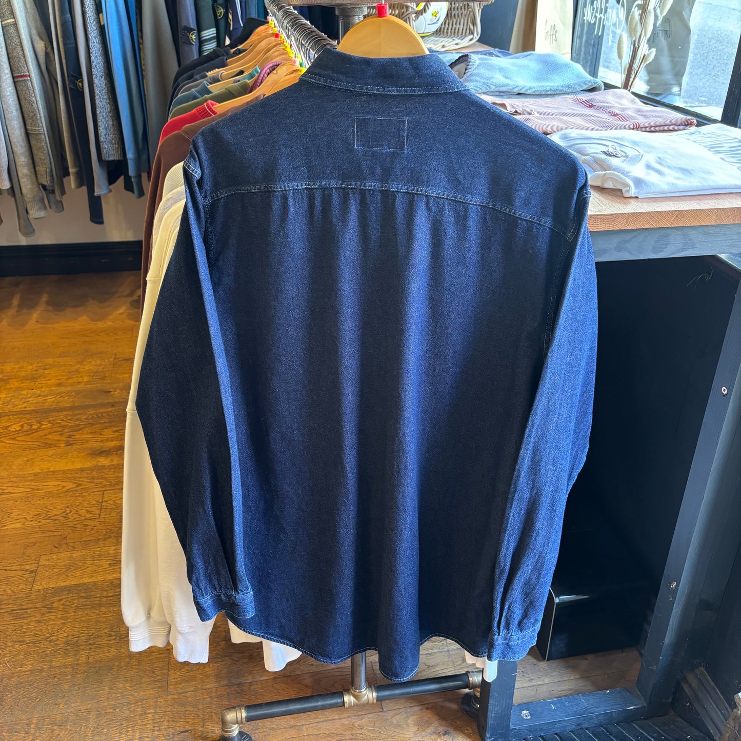 Armani Jeans 90s Denim Longsleeve Shirt Blue (Medium)