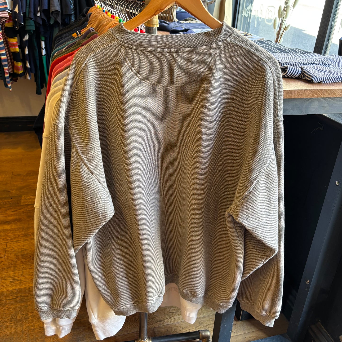 Billabong 2000's Oversized Pullover Sweatshirt Beige (Large)