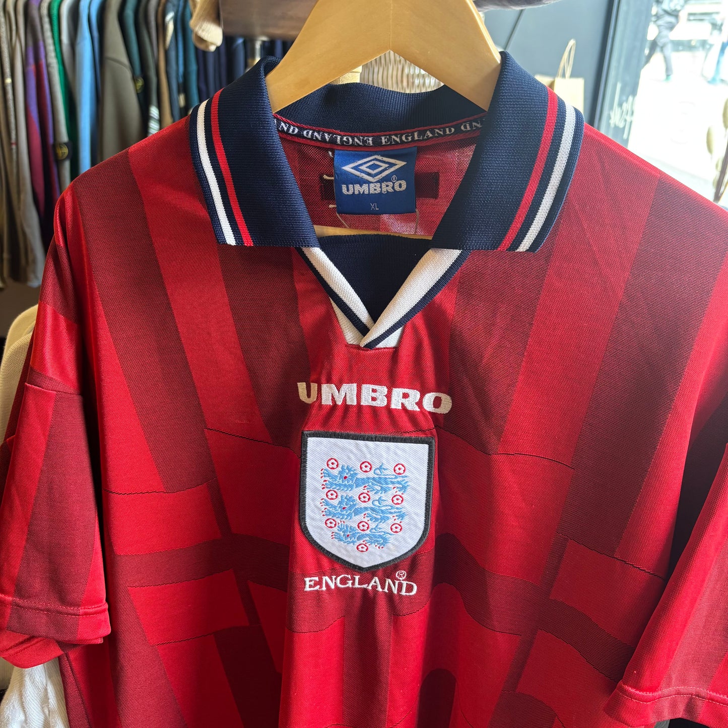 England Umbro 1997/99 Away Shirt Red (XL)