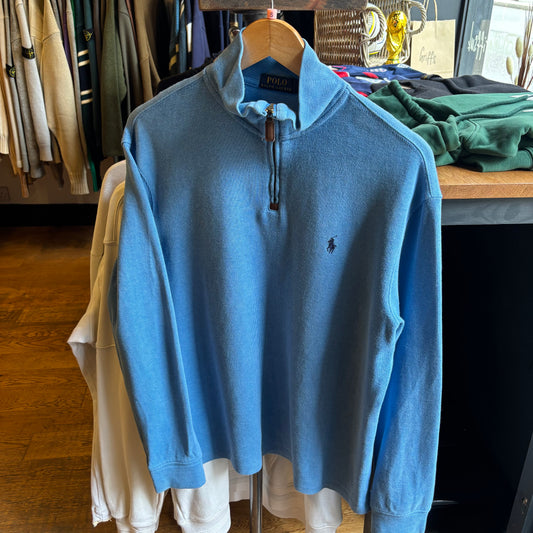 Ralph Lauren Quarter Zip Jumper Blue (Small)