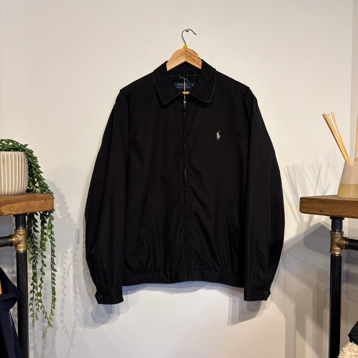 Ralph Lauren Harrington Zip Jacket Black (Medium)