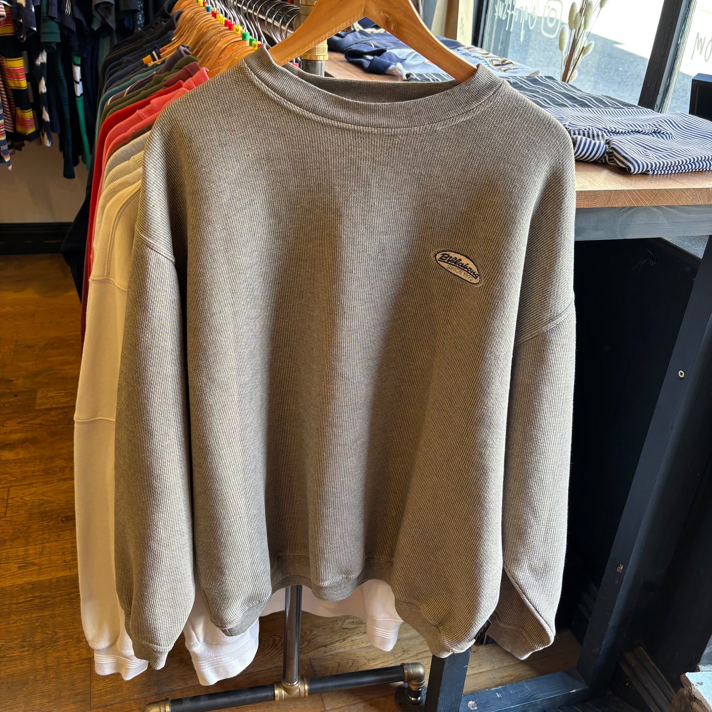 Billabong 2000's Oversized Pullover Sweatshirt Beige (Large)