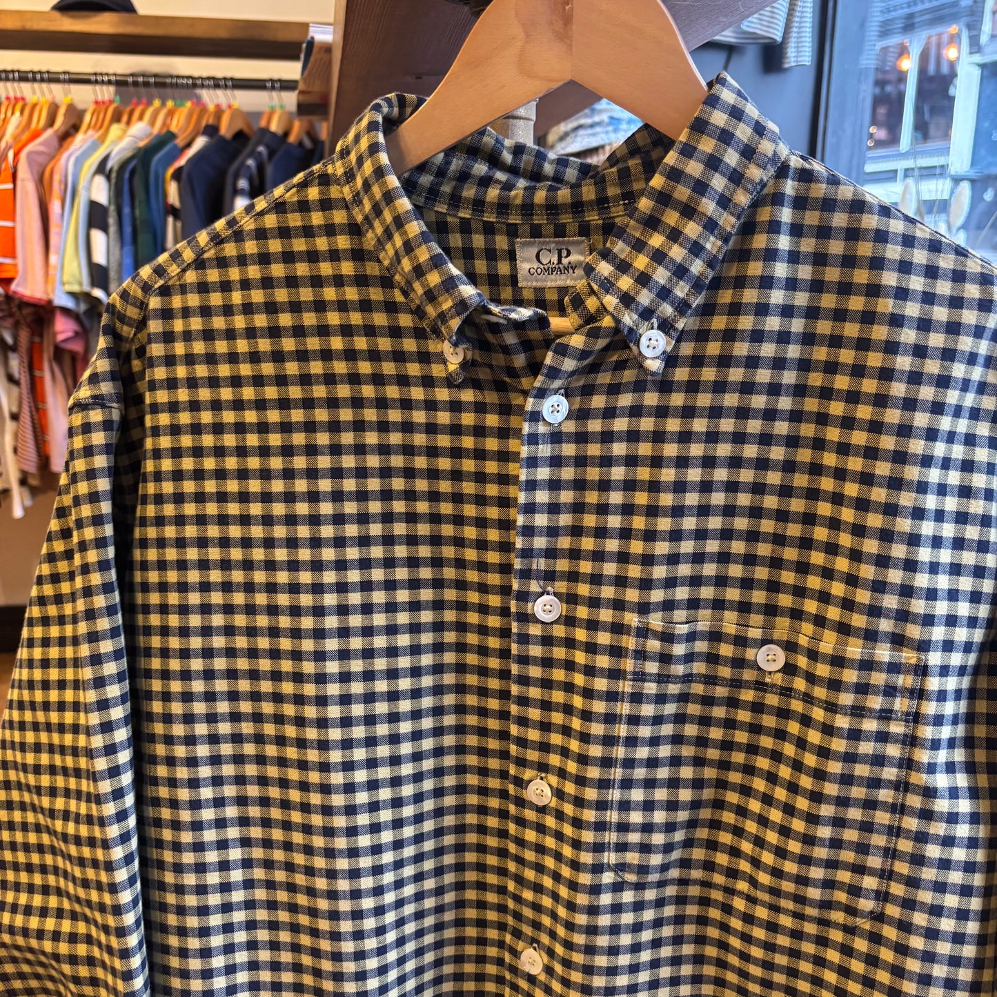 CP Company A/W 1994 Plaid Button Shirt Yellow/ Black (Medium)