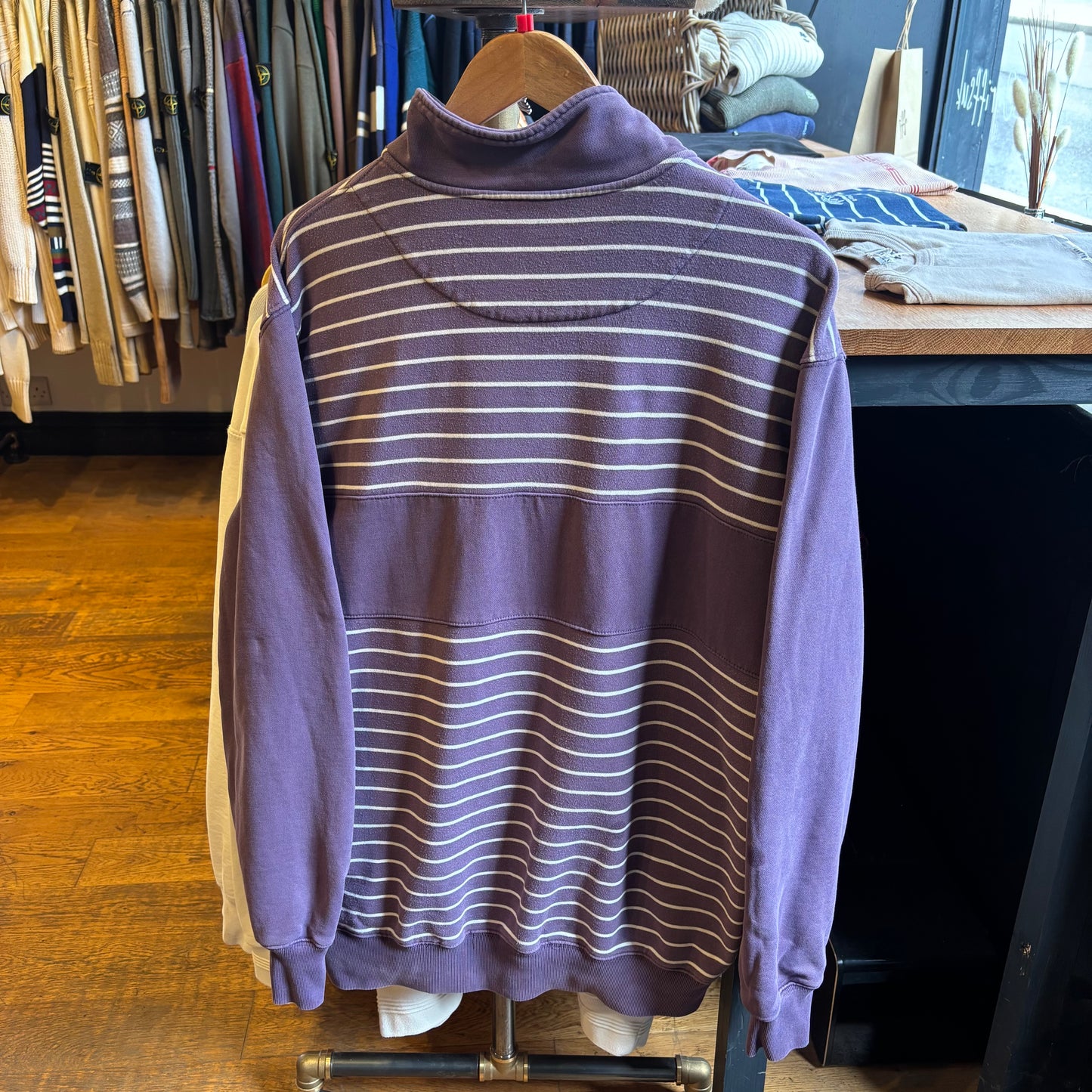 Palace SS19 PJ Popper Neck Sweatshirt Grape (Large)