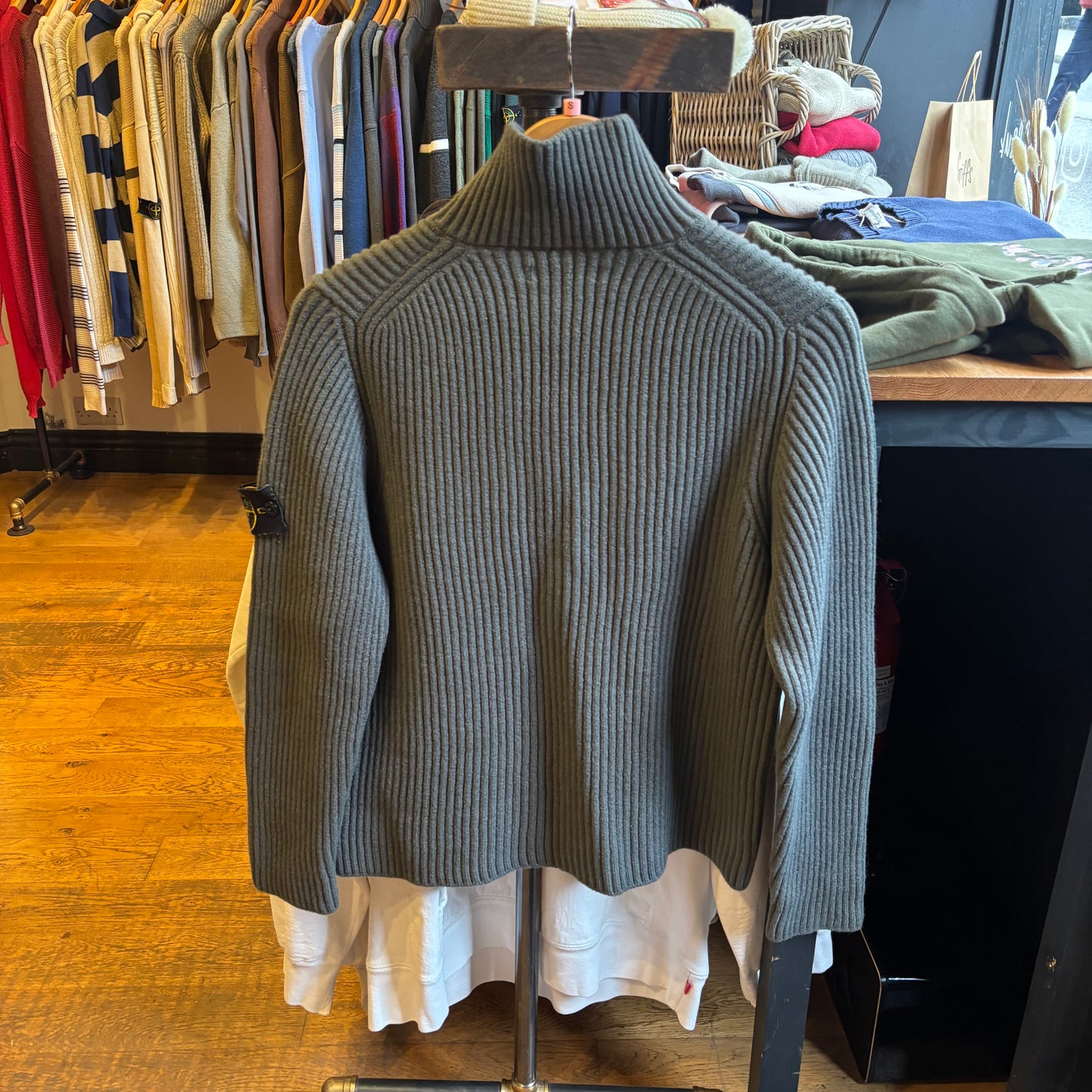 Stone Island AW06 Full Zip Knit Jumper Grey (Small)