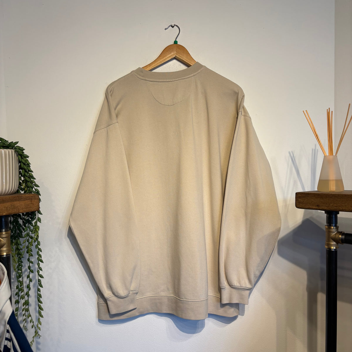Reebok Classic Spellout Oversized Sweatshirt Cream (XL)