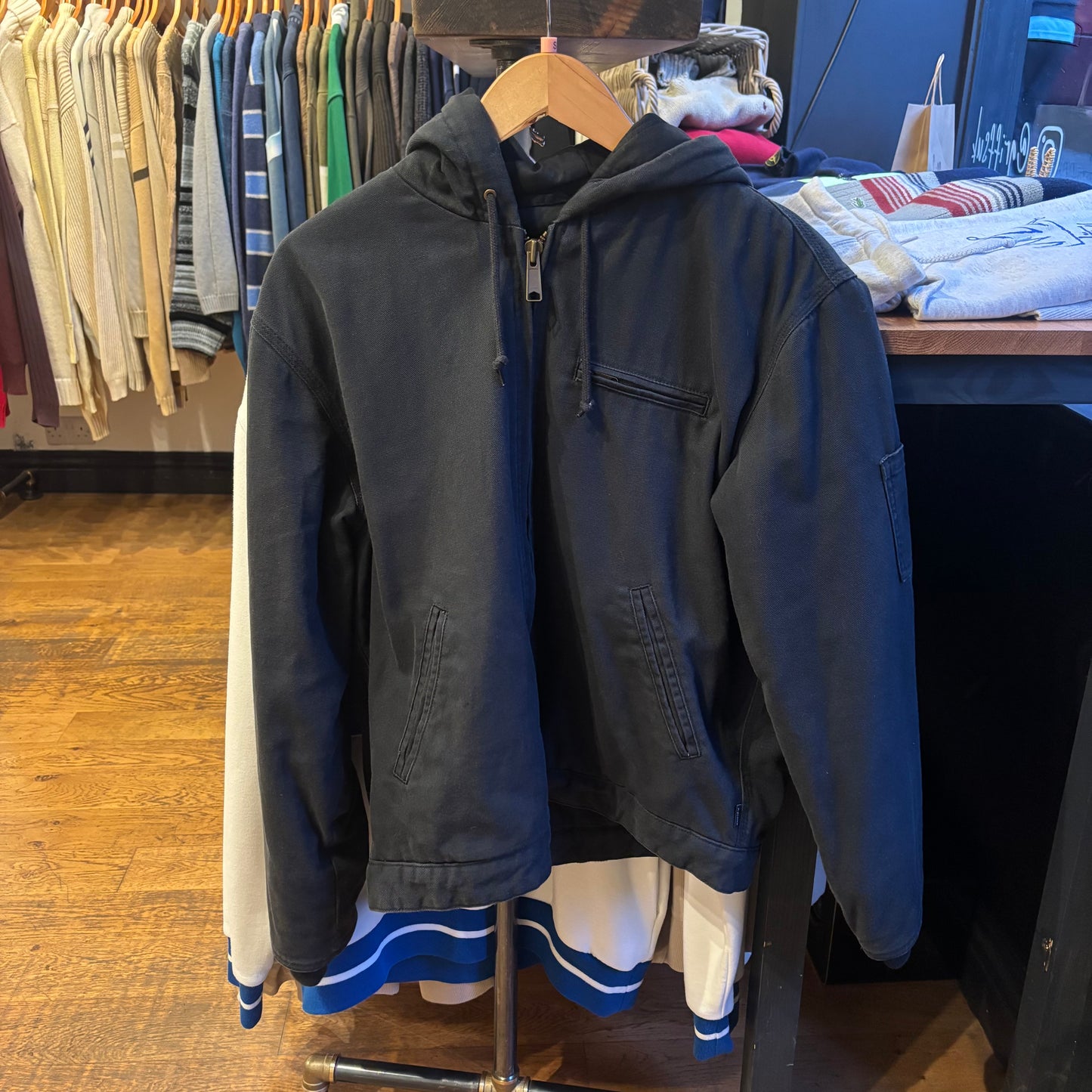 Supreme X Thrasher FW24 Hooded Work Jacket Black (Small)