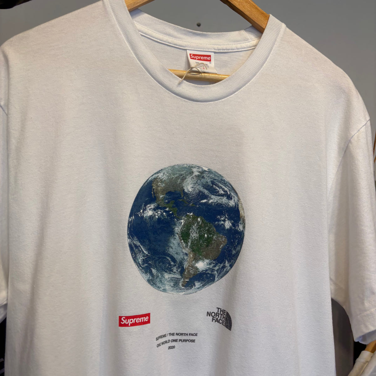 Supreme The North Face SS20 One World T-Shirt White (Large)
