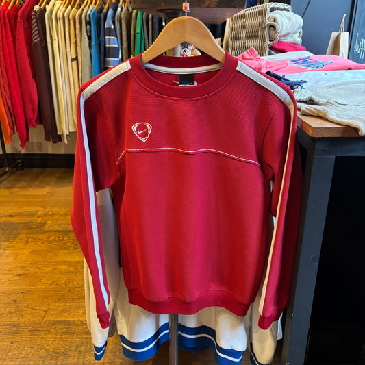 Nike T90 Oversized Pullover Sweatshirt Red (Small)