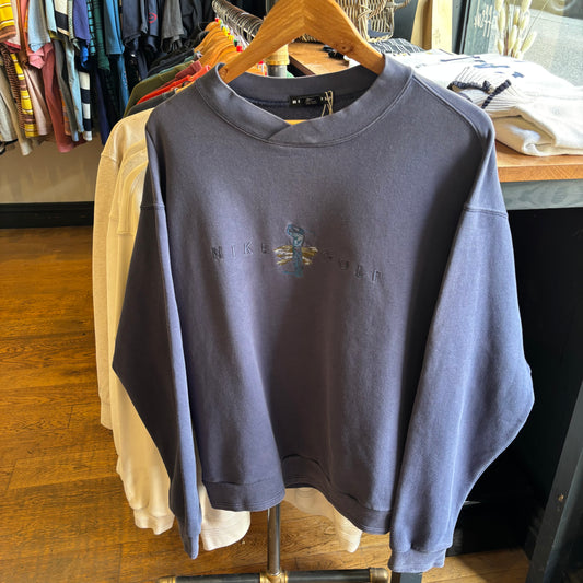 Nike Golf Spellout Oversized Sweatshirt Blue (Large)