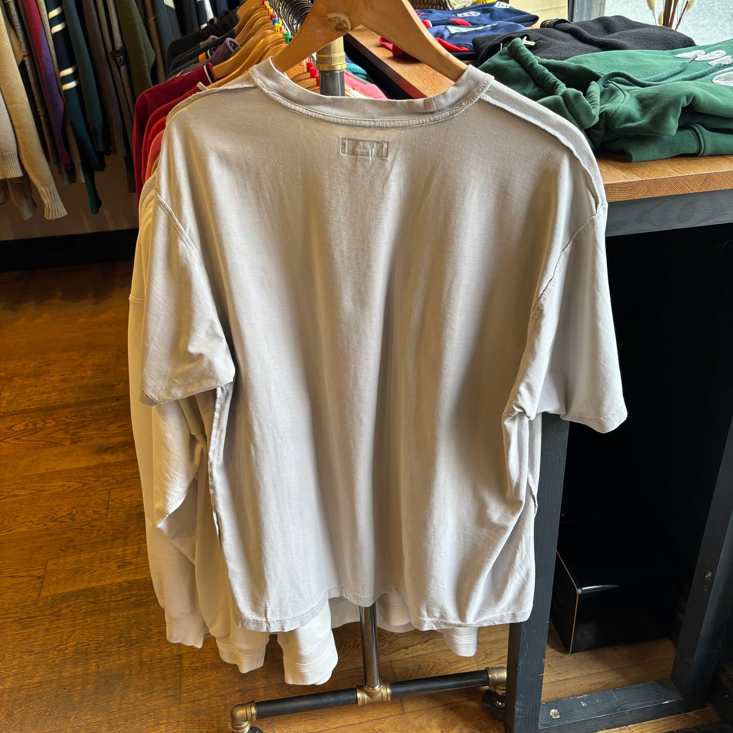 Stussy Lazy Small Logo T-Shirt Cream (Large)