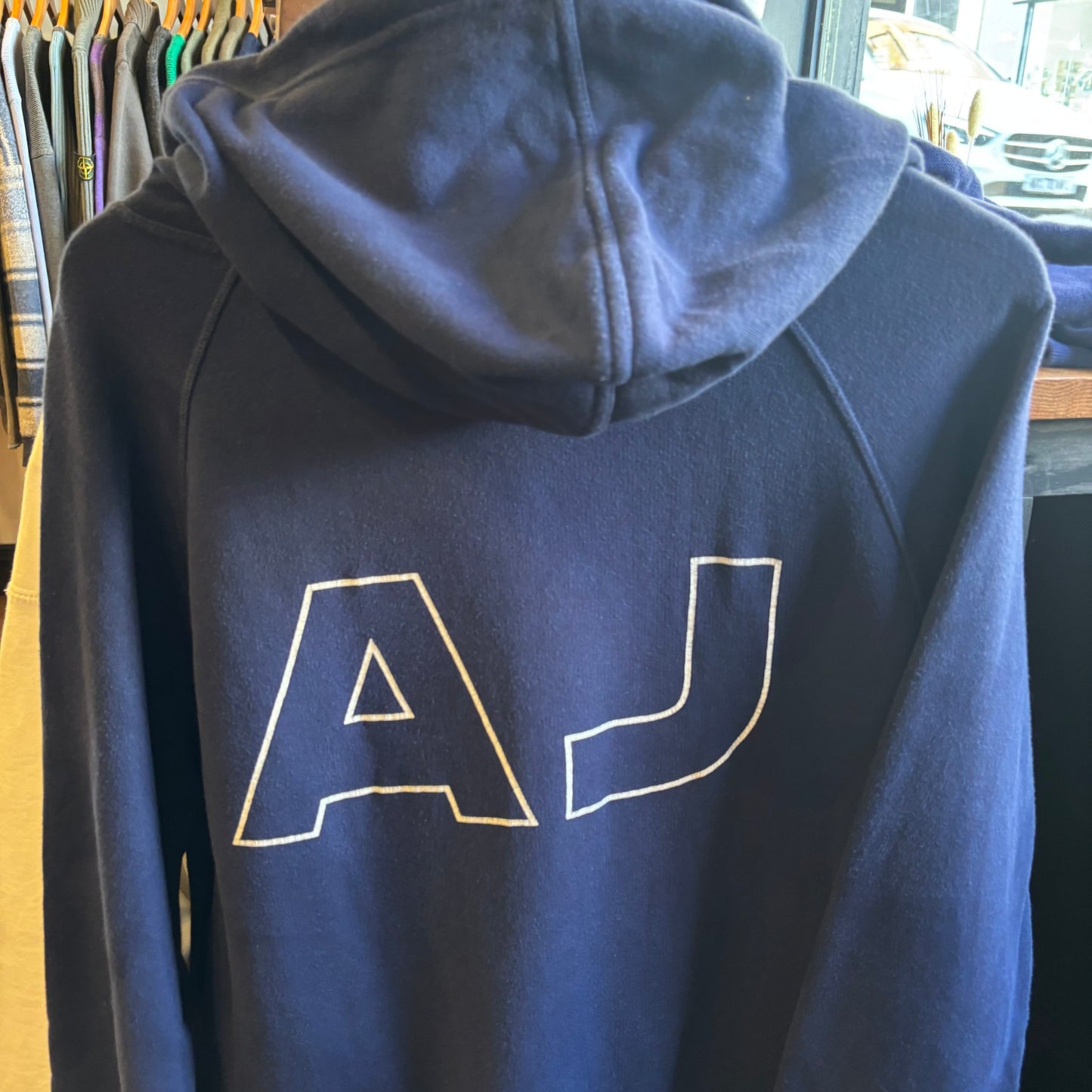 Armani Jeans Zip Up Hoodie Navy (XL)