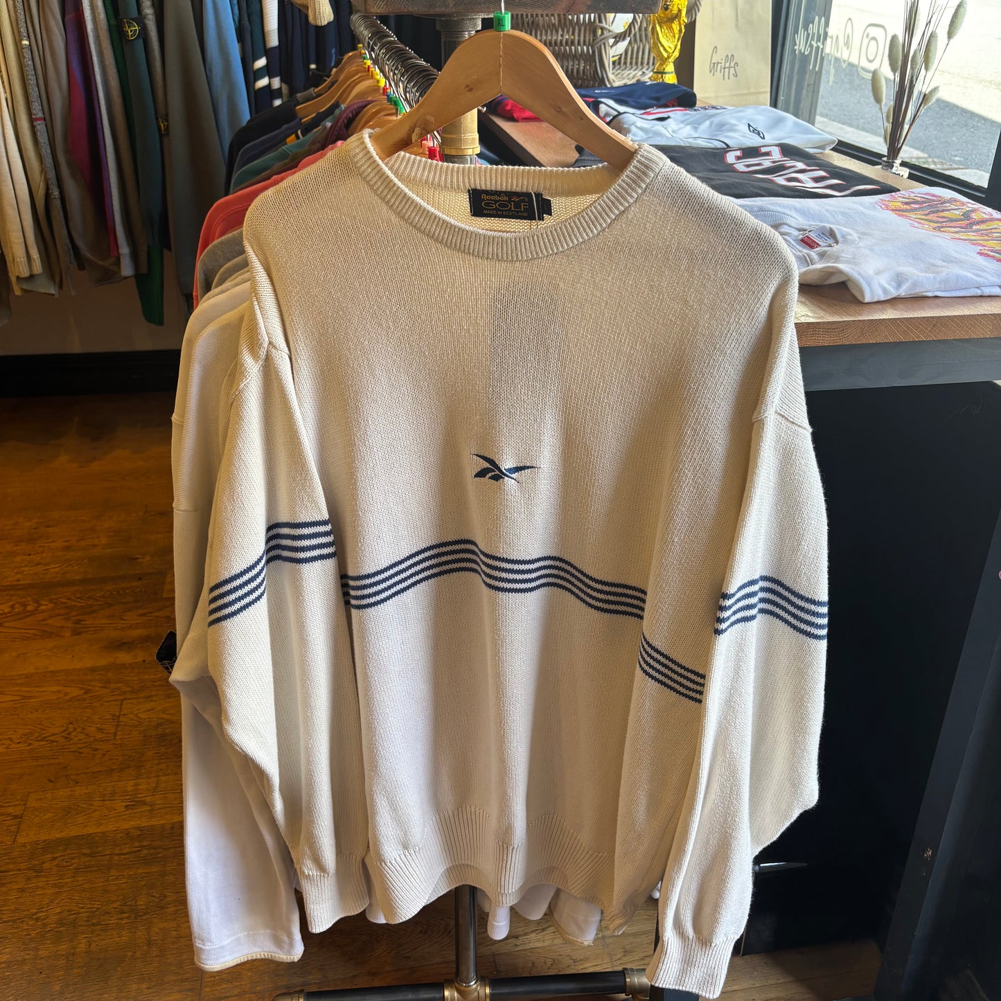 Reebok Golf Pullover Knit Jumper Cream (XL)