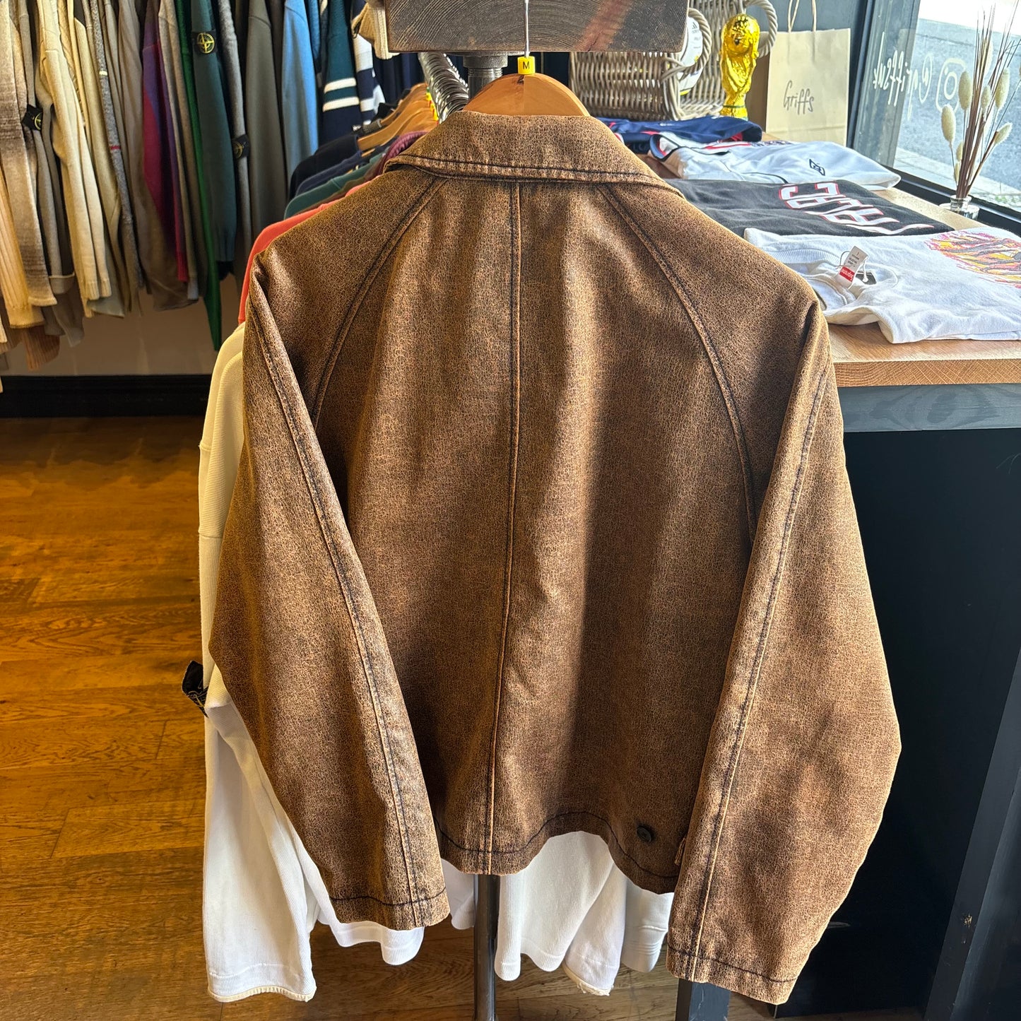Stussy Coated Cotton Club Jacket Brown (Medium)