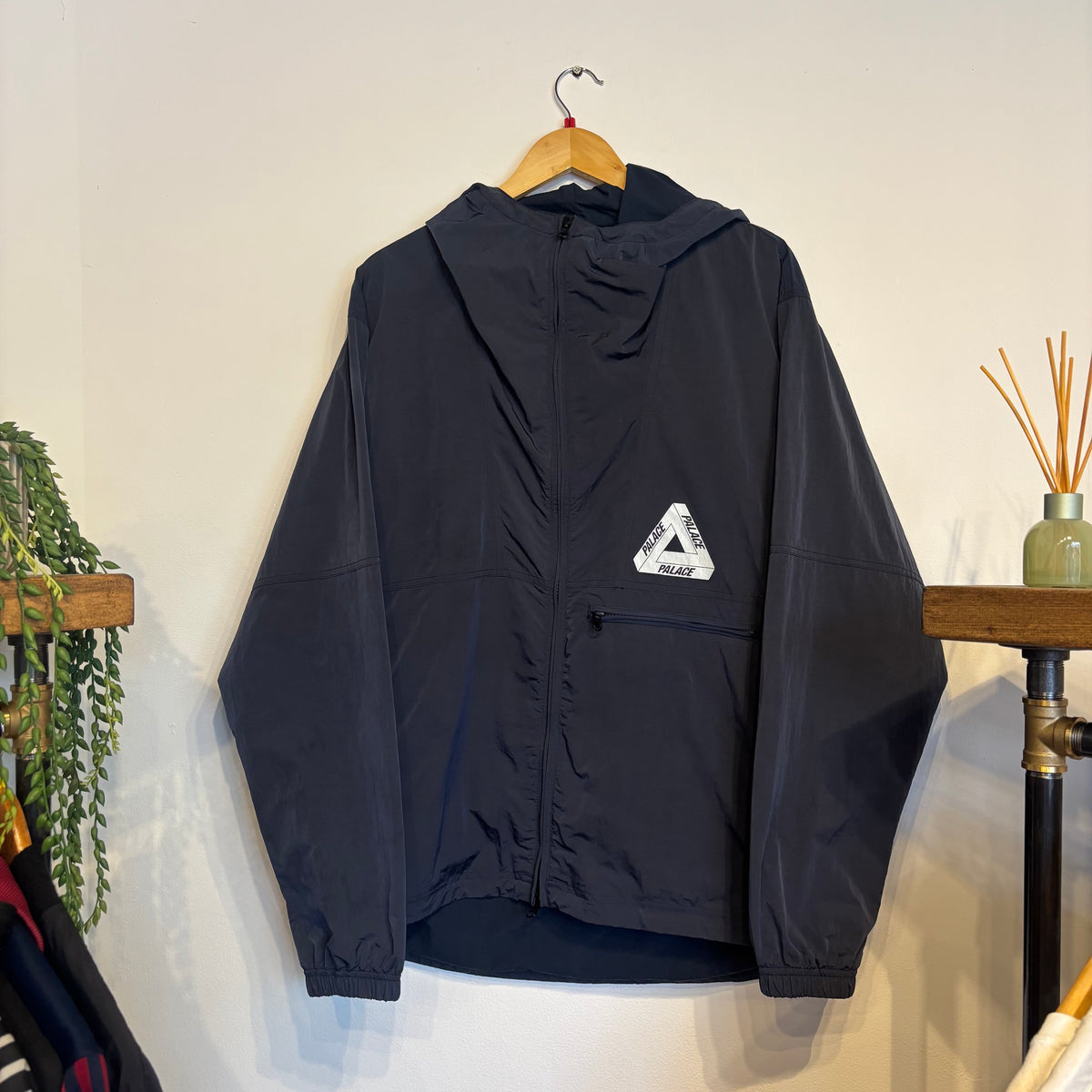 Palace FW18 Zinc Hooded Jacket Blueberry (Large)