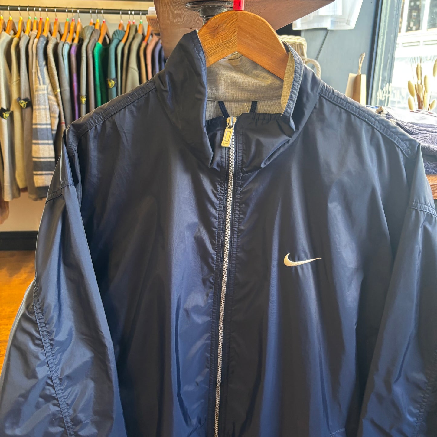 Nike Swoosh Zip Up Track Jacket Navy (Large)