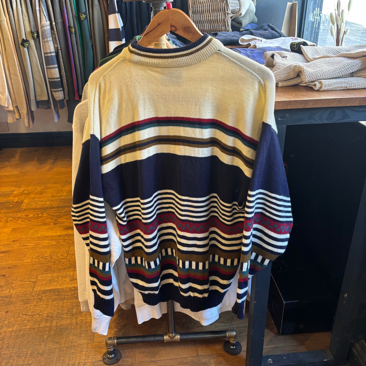Sweater Shop Striped Pullover Knit Jumper Multi (Large)