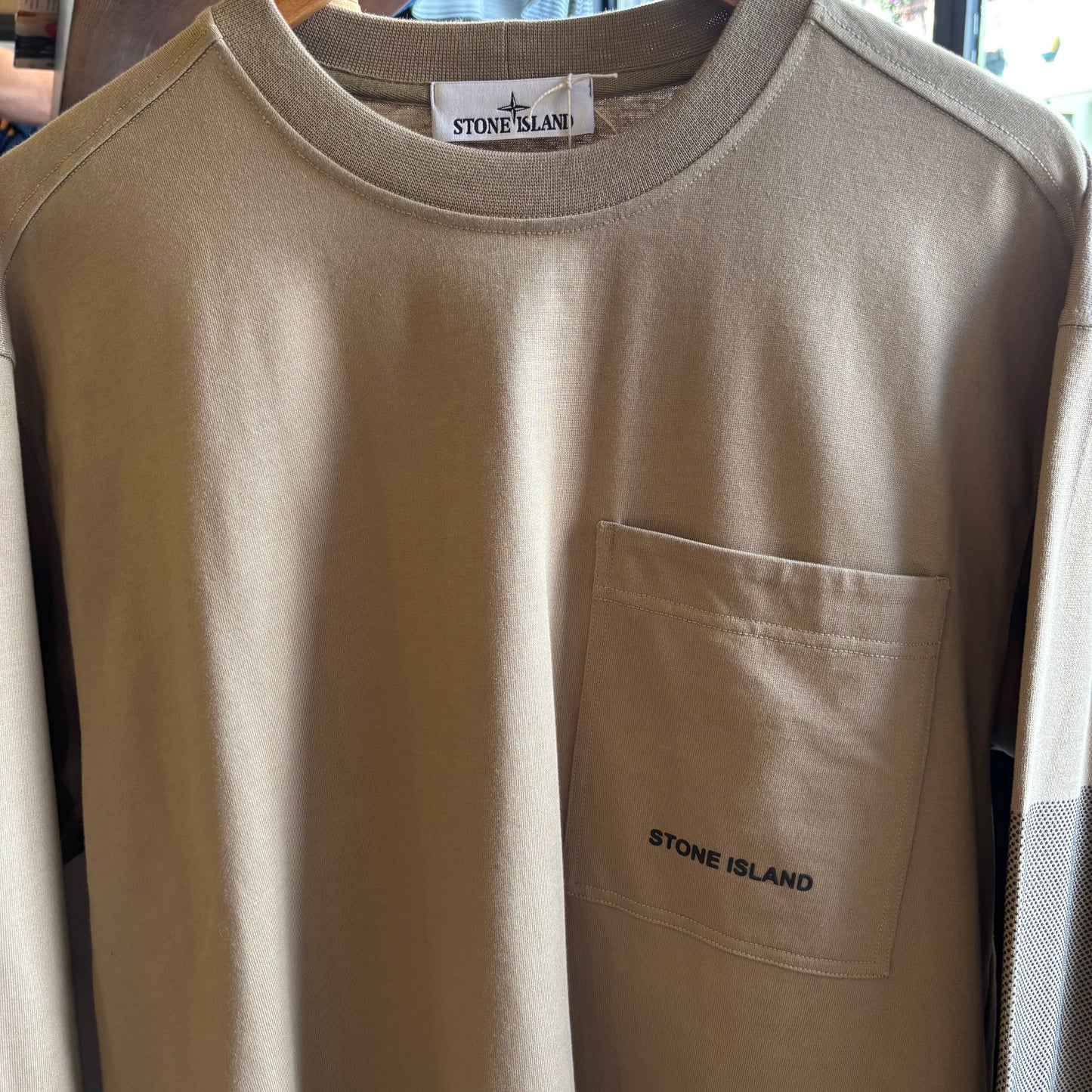 Stone Island A/W 2024 Pixel Dot Sweatshirt Beige (Large)
