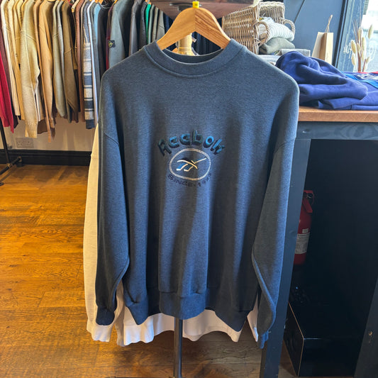 Reebok Spellout Oversized Sweatshirt Blue (Medium)