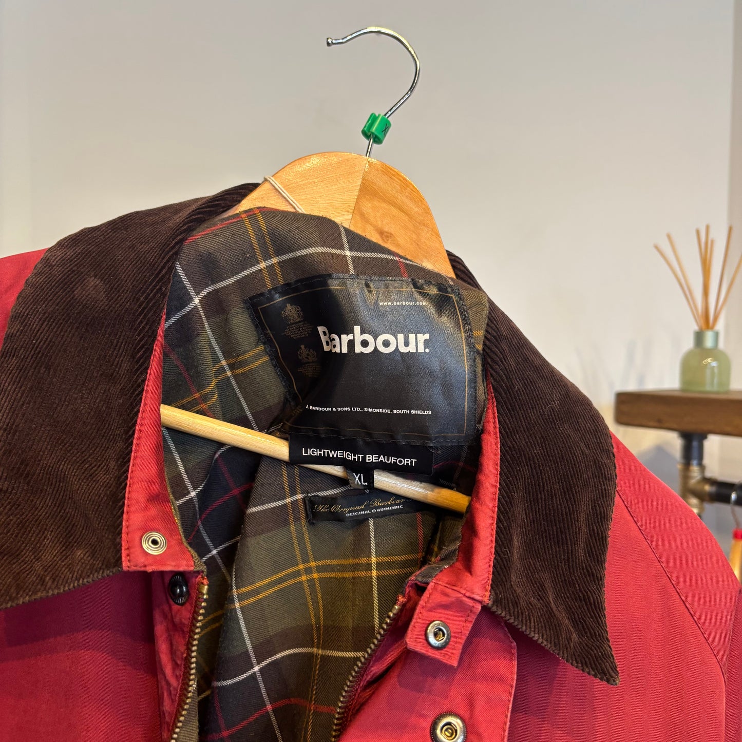 Barbour Lightweight Beaufort Zip Jacket Red (XL)